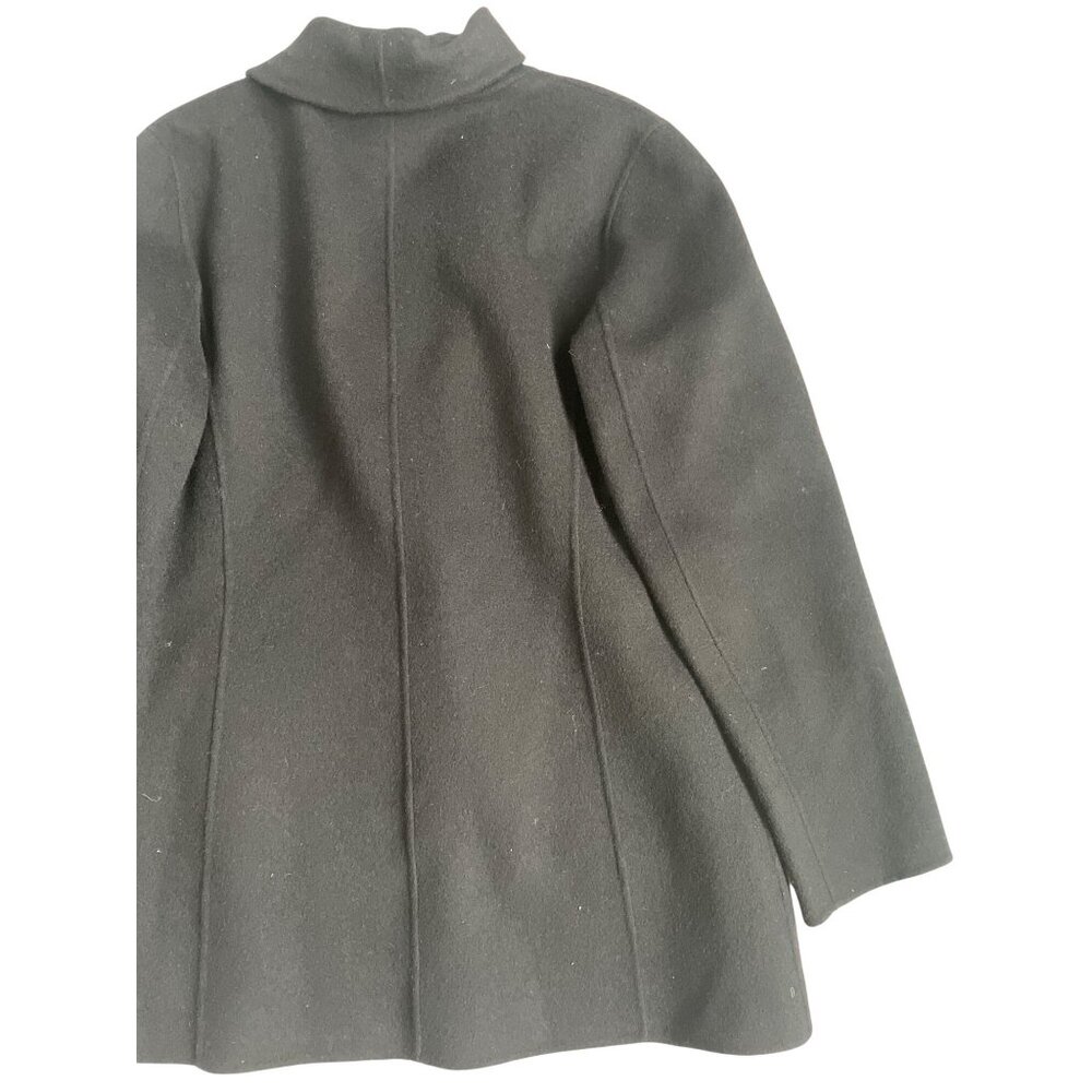 Talbot's Women's 6P Double Faced Wool Felt Blazer Lapel Single Button Black - Picture 8 of 8